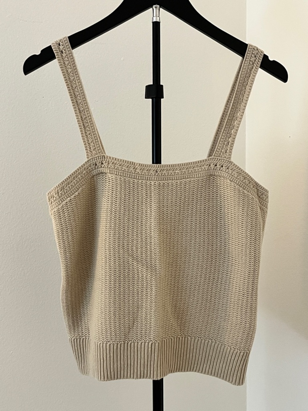 Banana Republic Beige Knit Square-Neck Tank